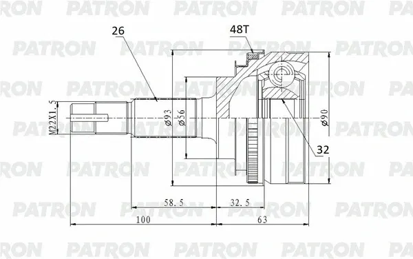 Изображение товара ШРУС Patron PCV2159