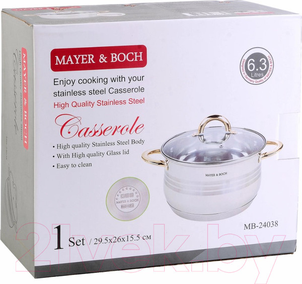 Изображение товара Кастрюля Mayer&Boch 24038 (6.3л)