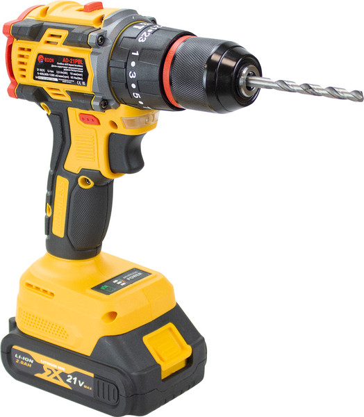 Изображение товара Аккумуляторная дрель-шуруповерт Edon AD-21PBL