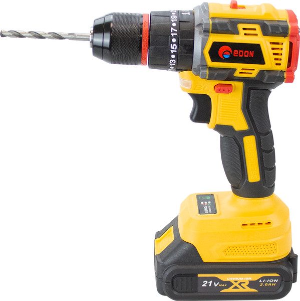 Изображение товара Аккумуляторная дрель-шуруповерт Edon AD-21PBL