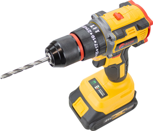 Изображение товара Аккумуляторная дрель-шуруповерт Edon AD-21PBL