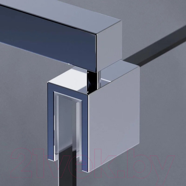 Изображение товара Душевая стенка AM.PM Func 100x200 / W84WI-100-F1-MTE (хром матовый/прозрачное стекло)