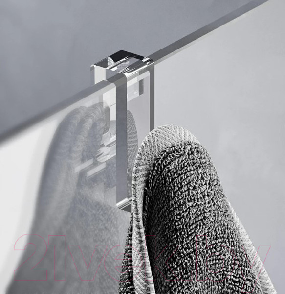 Изображение товара Душевая стенка AM.PM Func 100x200 / W84WI-100-F1-MTE (хром матовый/прозрачное стекло)