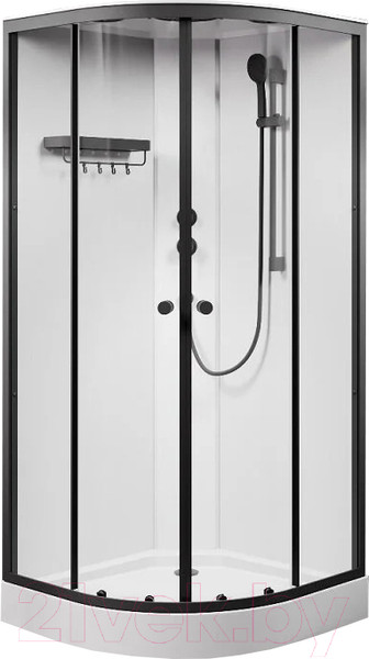 Изображение товара Душевая кабина AM.PM X-Joy 90x90 / W94C-401-090BT (черный матовый/прозрачное стекло)