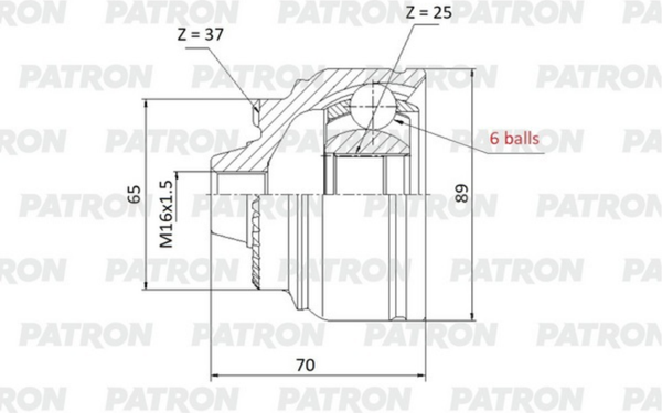 Изображение товара ШРУС Patron PCV2150