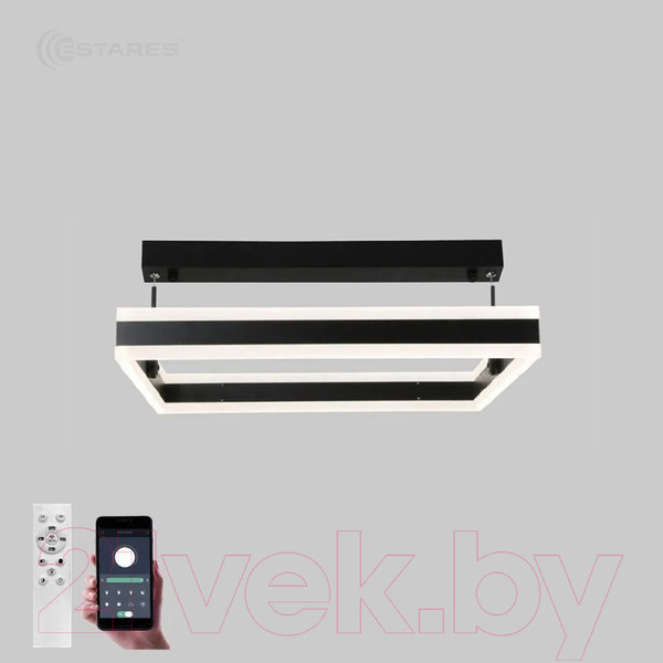 Изображение товара Потолочный светильник Estares Stella 100WS-APP-500x500x1200-BLACK/WHITE-220-IP20