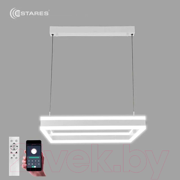 Изображение товара Потолочный светильник Estares Stella 100WS-APP-500x500x1200-WHITE/WHITE-220-IP20