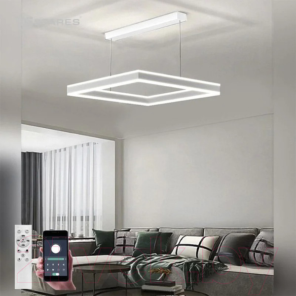 Изображение товара Потолочный светильник Estares Stella 100WS-APP-500x500x1200-WHITE/WHITE-220-IP20