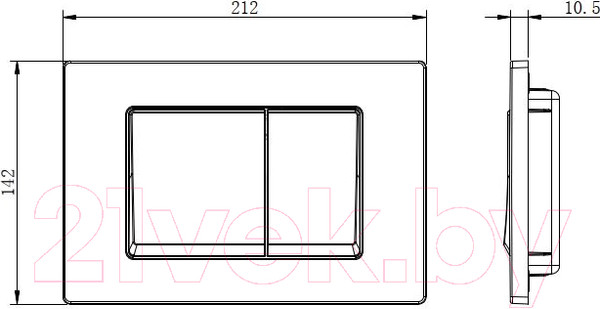 Изображение товара Кнопка для инсталляции Aquatek Small TDI-0000005 (хром глянцевый)