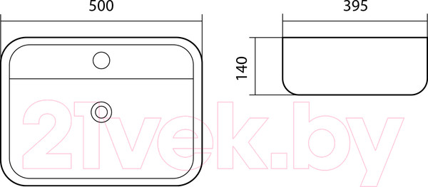 Изображение товара Умывальник Aquatek Вега AQ5506-MG (серый матовый)