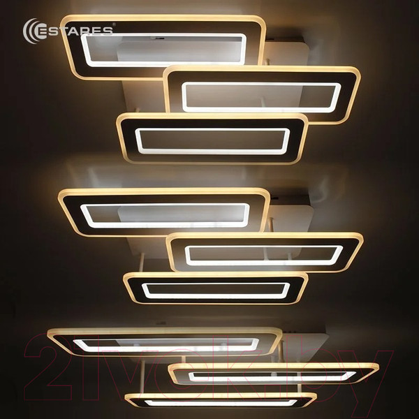 Изображение товара Люстра Estares Triplex Double 110W 3L-APP-650x370X140-WHITE/WHITE-220-IP20