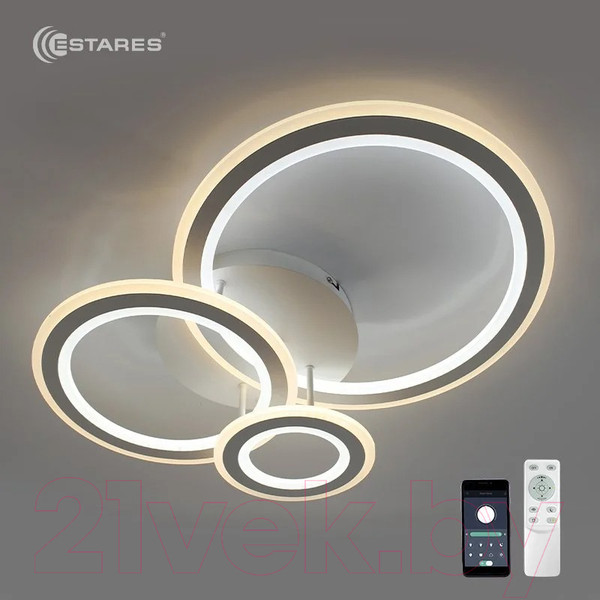 Изображение товара Люстра Estares Triplex Round 108W 3R-APP-713х492х128-WHITE/WHITE-220-IP20