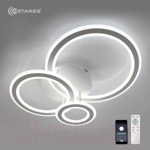 Изображение товара Люстра Estares Triplex Round 108W 3R-APP-713х492х128-WHITE/WHITE-220-IP20