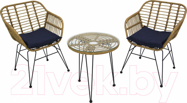 Изображение товара Комплект садовой мебели Garden Story Адриан Мини / GS008 (бежевый/синий)