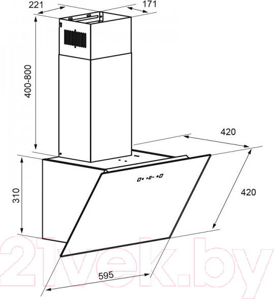 Изображение товара Вытяжка наклонная Zigmund & Shtain K 149.6 W