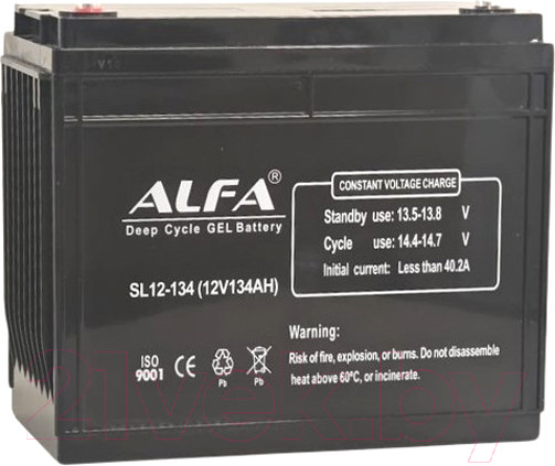 Изображение товара Аккумулятор лодочный ALFA battery SL12-134 (134 А/ч)
