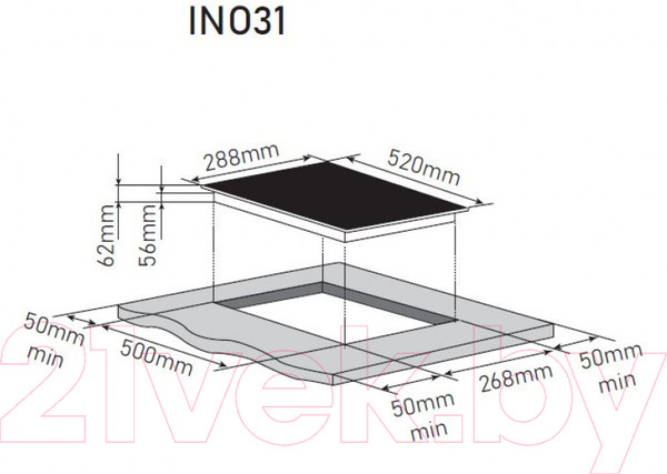 Изображение товара Индукционная варочная панель ZORG INO31 BL