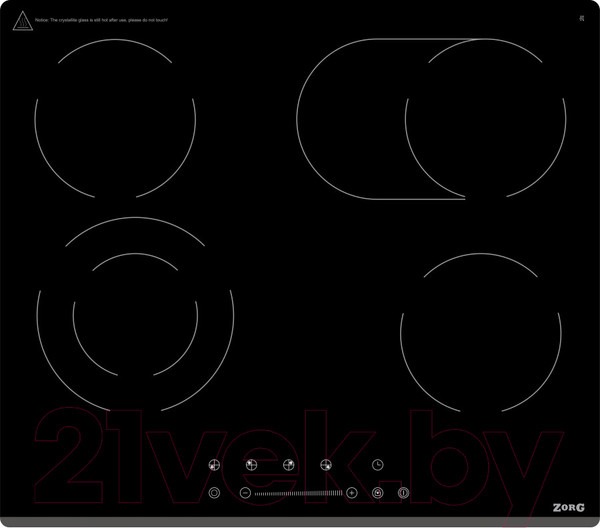 Изображение товара Электрическая варочная панель ZORG CR61 BL