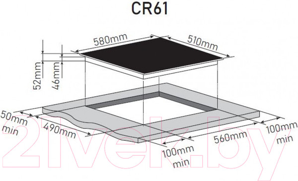 Изображение товара Электрическая варочная панель ZORG CR61 BL