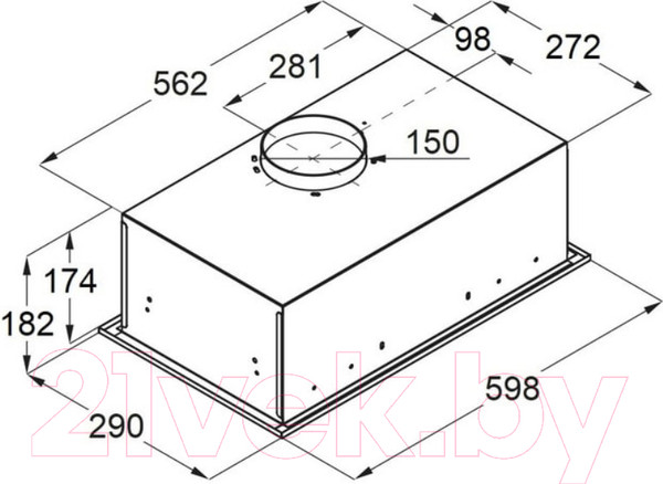 Изображение товара Вытяжка скрытая Maunfeld Domina 60 (белый)