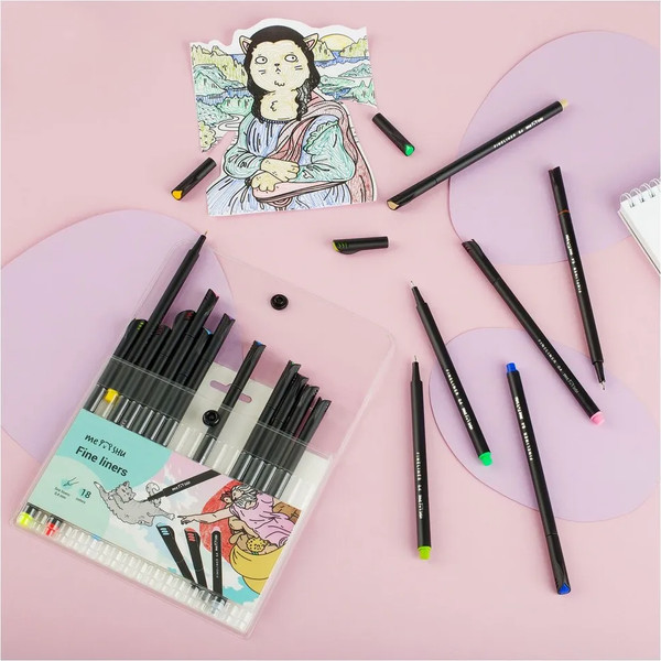 Изображение товара Набор капиллярных ручек Meshu MS_53579 (18цв)