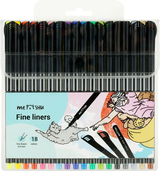 Изображение товара Набор капиллярных ручек Meshu MS_53579 (18цв)