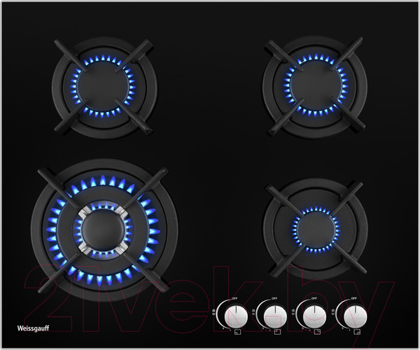 Изображение товара Газовая варочная панель Weissgauff HGG 640 BG Nano Glass