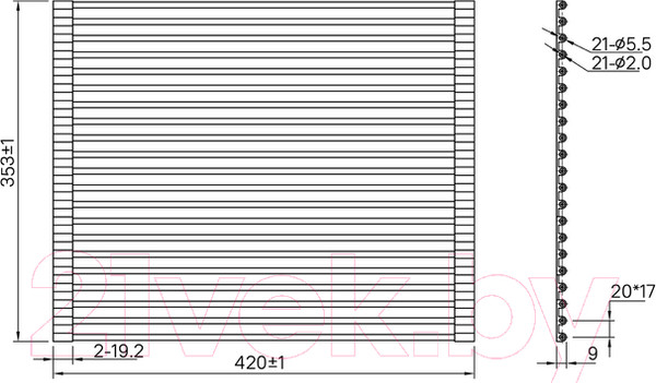 Изображение товара Сушилка для посуды IDDIS Kitchen Line ROL35BLi59