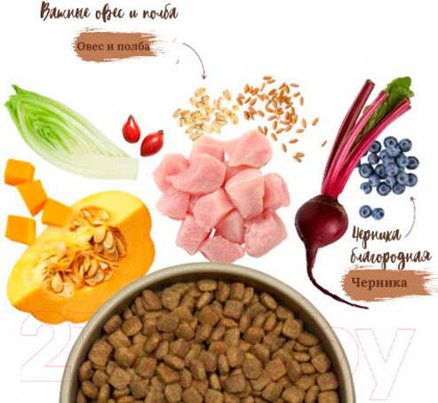 Изображение товара Сухой корм для собак Bosch Petfood HPC Menue Senior с курицей, полбой и овсом / 5417001 (1кг)