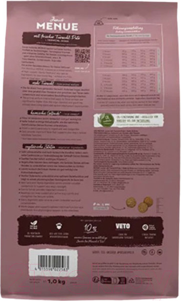 Изображение товара Сухой корм для собак Bosch Petfood HPC Menue Mini Junior индейка с овсом и пшеном / 5412001 (1кг)