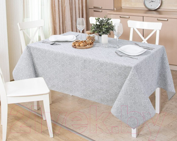 Изображение товара Скатерть АртПостель Вензель серый (150x120)