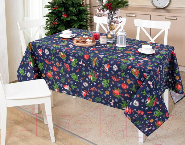 Изображение товара Скатерть АртПостель Волшебство синий (150x150)