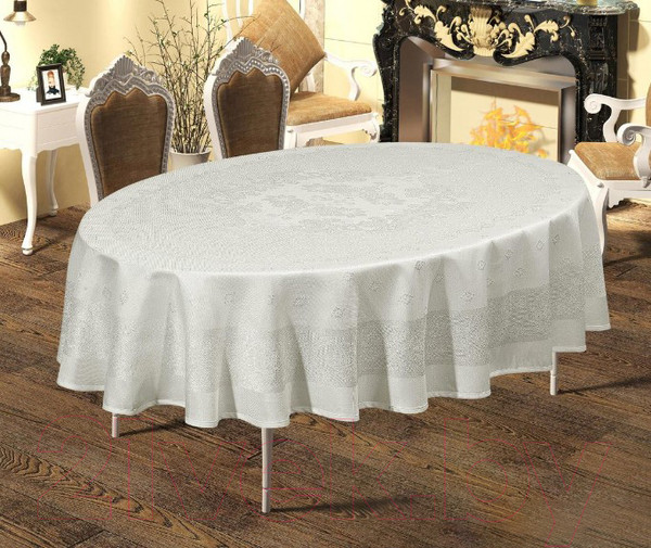 Изображение товара Скатерть DO&CO Perla 160x220 / 10663 (кремовый)