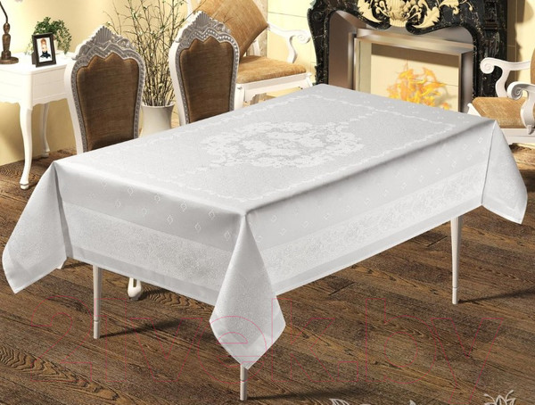 Изображение товара Скатерть DO&CO Perla 160x220 / 10664 (белый)