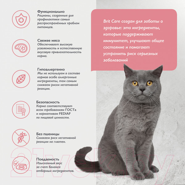 Изображение товара Сухой корм для кошек Brit Care Cat Sterilised Metabolic с индейкой / 5066179 (1.5кг)
