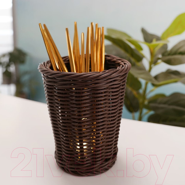 Изображение товара Корзина для хранения Handy Home Полиротанг 135x135x160 / Zong-16 (коричневый)