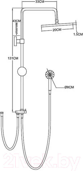 Изображение товара Душевая система Wisent WP3500S