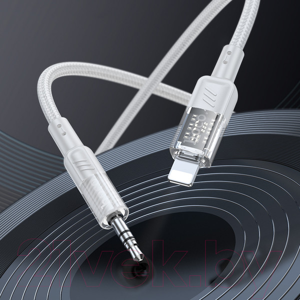 Изображение товара Кабель Hoco UPA27 Lightning - AUX (1м, серый)