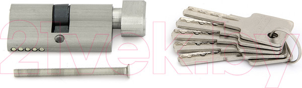 Изображение товара Цилиндровый механизм замка Palladium ZN 60 C BK SN (матовый никель)