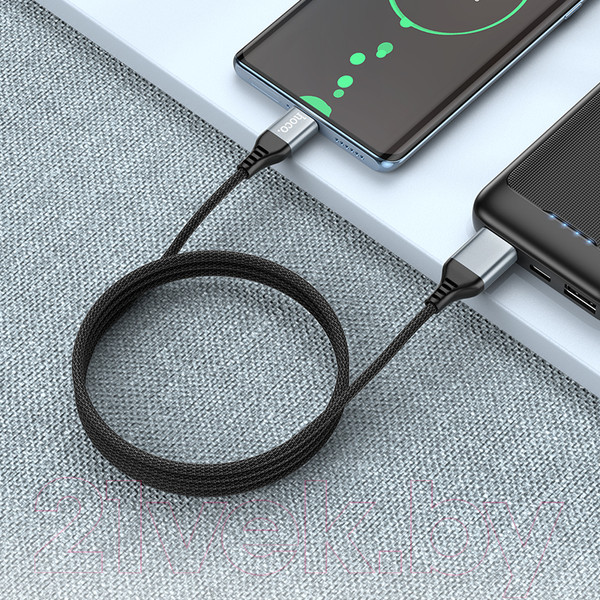 Изображение товара Кабель Hoco U128 2в1 USB/Type-C to Type-C (черный)