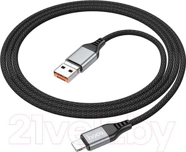Изображение товара Кабель Hoco U128 2в1 USB/Type-C to Lightning (черный)