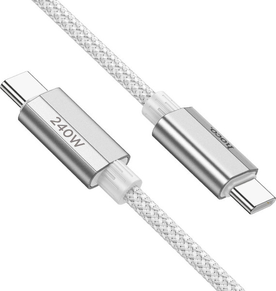 Изображение товара Кабель Hoco U134 Type-C to Type-C (1.8м, серый)