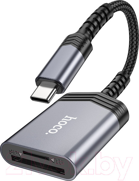 Изображение товара Картридер Hoco UA25 2в1 Type-C/SD/TF Card (металлик)