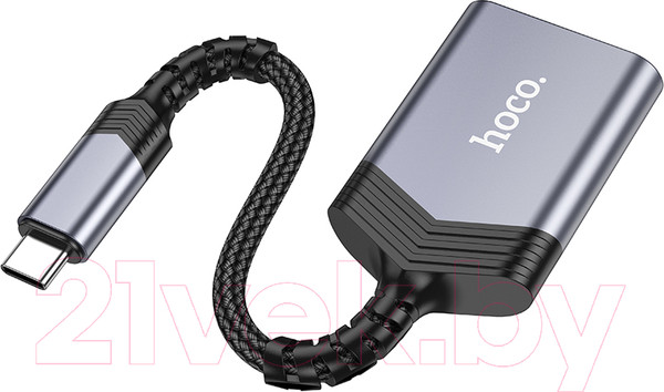 Изображение товара Картридер Hoco UA25 2в1 Type-C/SD/TF Card (металлик)