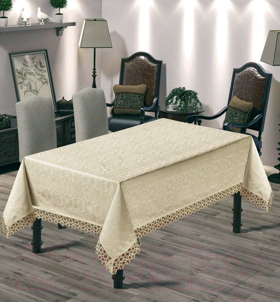 Изображение товара Скатерть DO&CO Azelya 160x220 / 11420 (капучино)