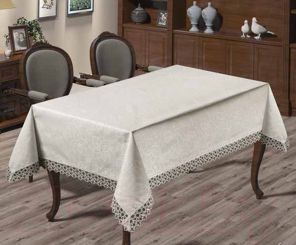 Изображение товара Скатерть DO&CO Erguvan 160x220 / 11421 (кремовый)