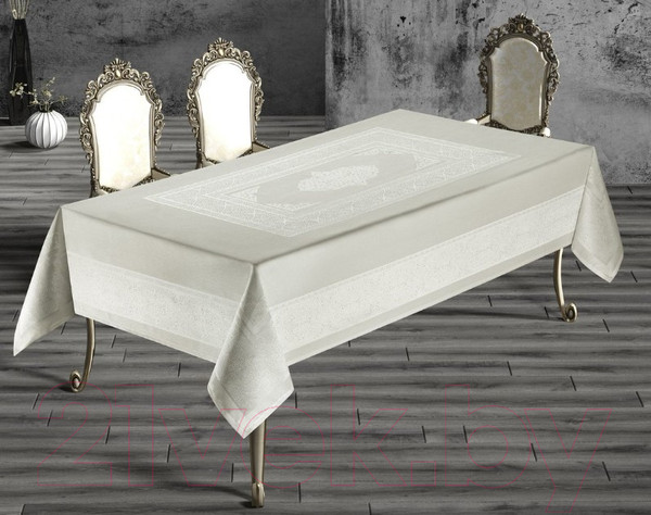 Изображение товара Скатерть DO&CO Samira 160x220 / 11658 (кремовый)