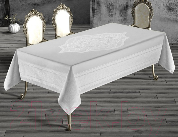 Изображение товара Скатерть DO&CO Talya 160x220 / 11661 (белый)
