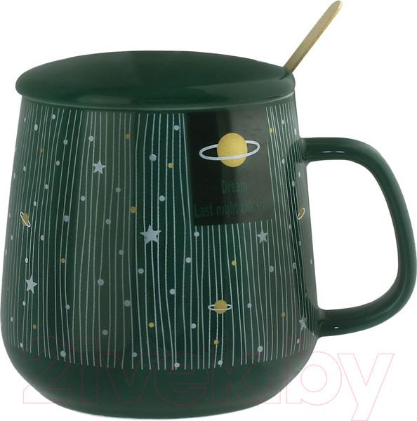 Изображение товара Кружка с ложкой Lenardi 315-043 (с крышкой)