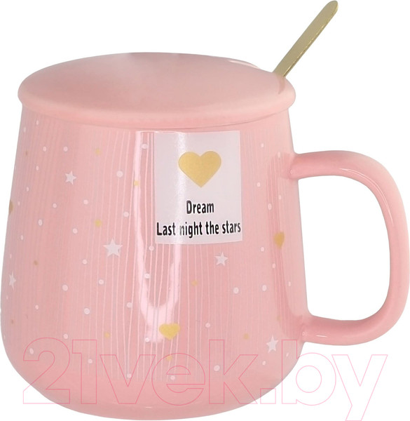 Изображение товара Кружка с ложкой Lenardi 315-045 (с крышкой)